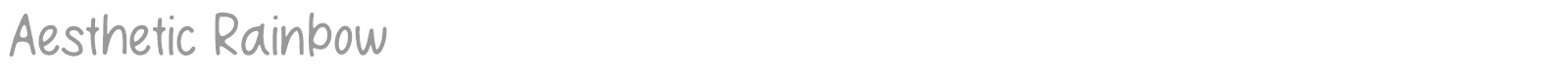 Aesthetic Rainbow font preview